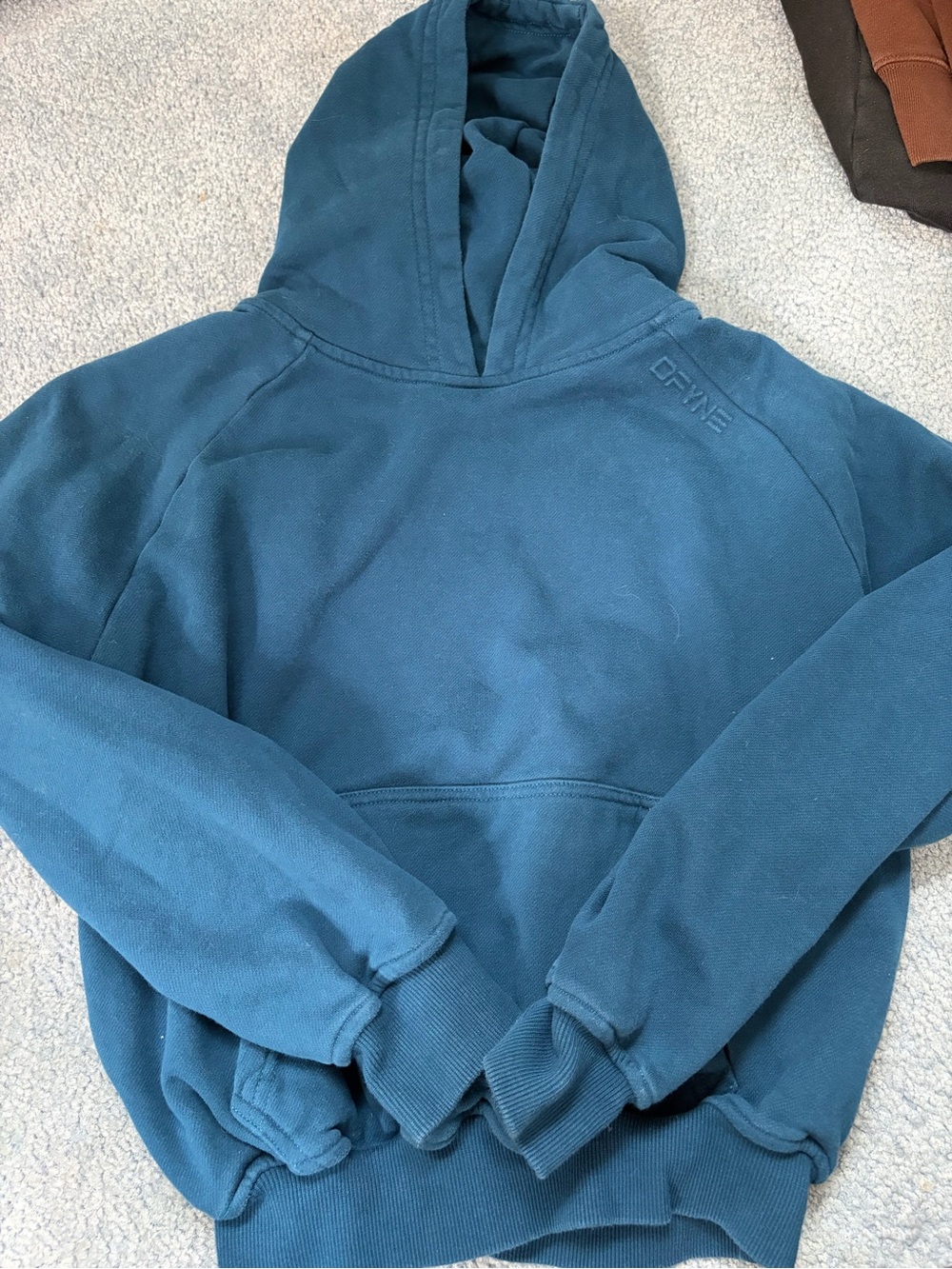 Women's Crewneck Hoodie Sweater in Teal - Brand Unspecified